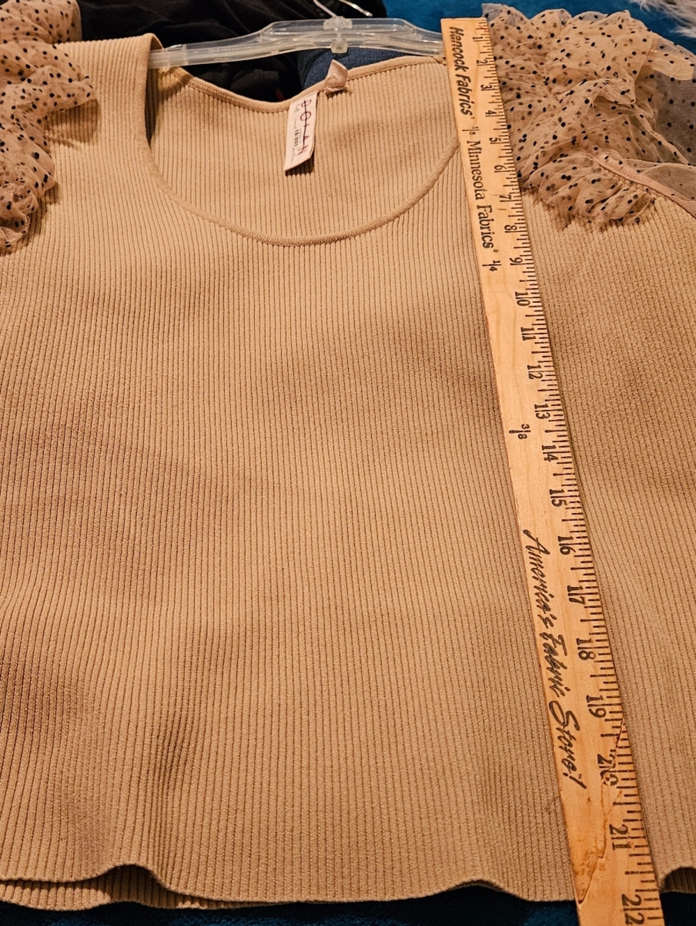 Anthropologie Sheer Sleeve Dolan Top Sz 1x - Picture 8 of 13